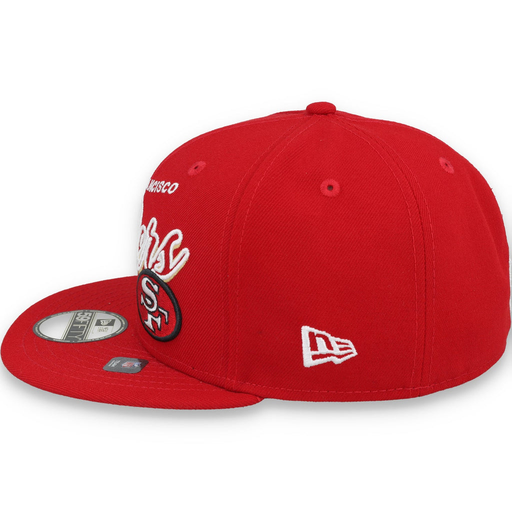 New Era San Francisco 49ers Script Sided 59FIFTY Fitted Hat product image 5, provided for visual reference and product