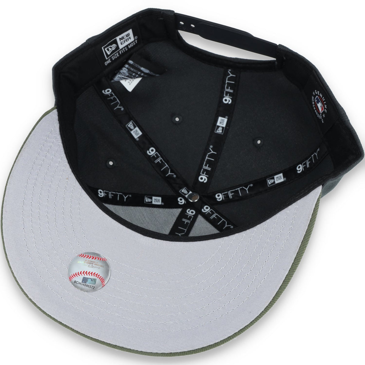New Era Seattle Mariners 2-Tone Color Pack 9FIFTY Snapback Hat-Grey/Olive product image 7, provided for visual reference and
