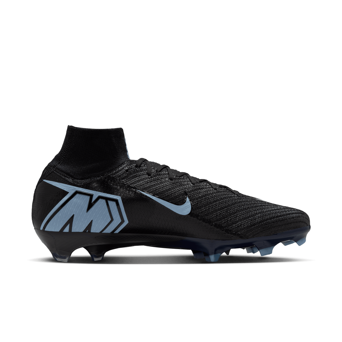 Nike Youth Mercurial Superfly 10 Elite FG -BLACK/ICE BLUE product image 9, provided for visual reference and product detail