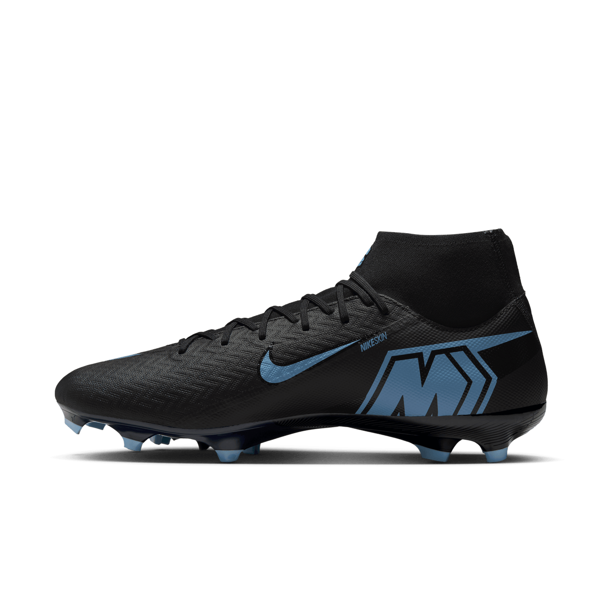 Nike Mercurial Superfly 10 Academy FG/MG - Black/Ice Blue product image 10, provided for visual reference and product detail