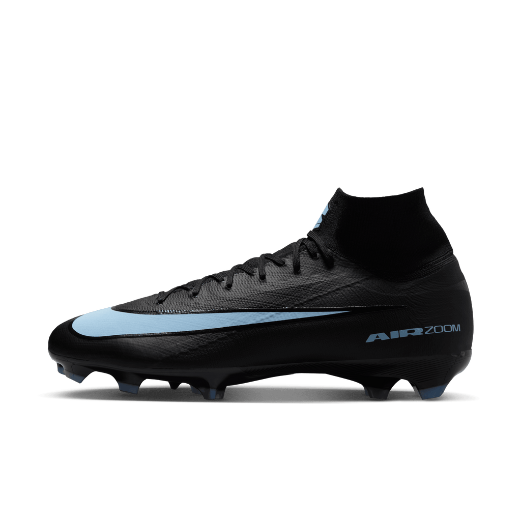 Nike Youth Mercurial Superfly 10 Pro FG High-Top Soccer Cleats-Black/ice Blue product image 11, provided for visual