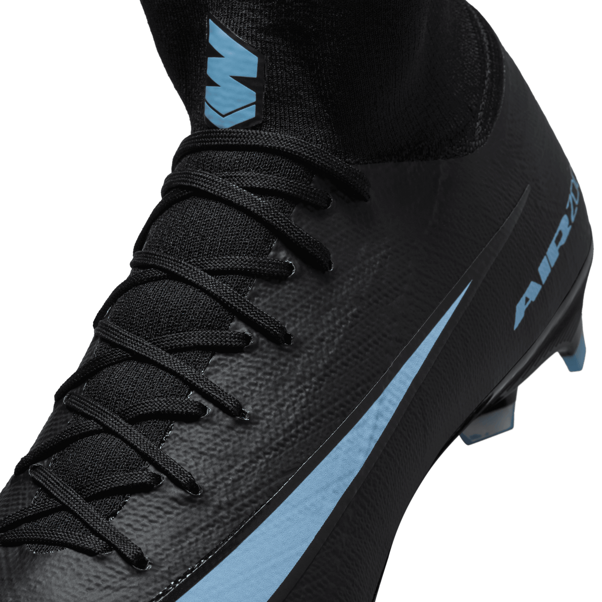 Nike Mercurial Superfly 10 Pro FG High-Top Soccer Cleats-Black/ice Blue product image 8, provided for visual reference and