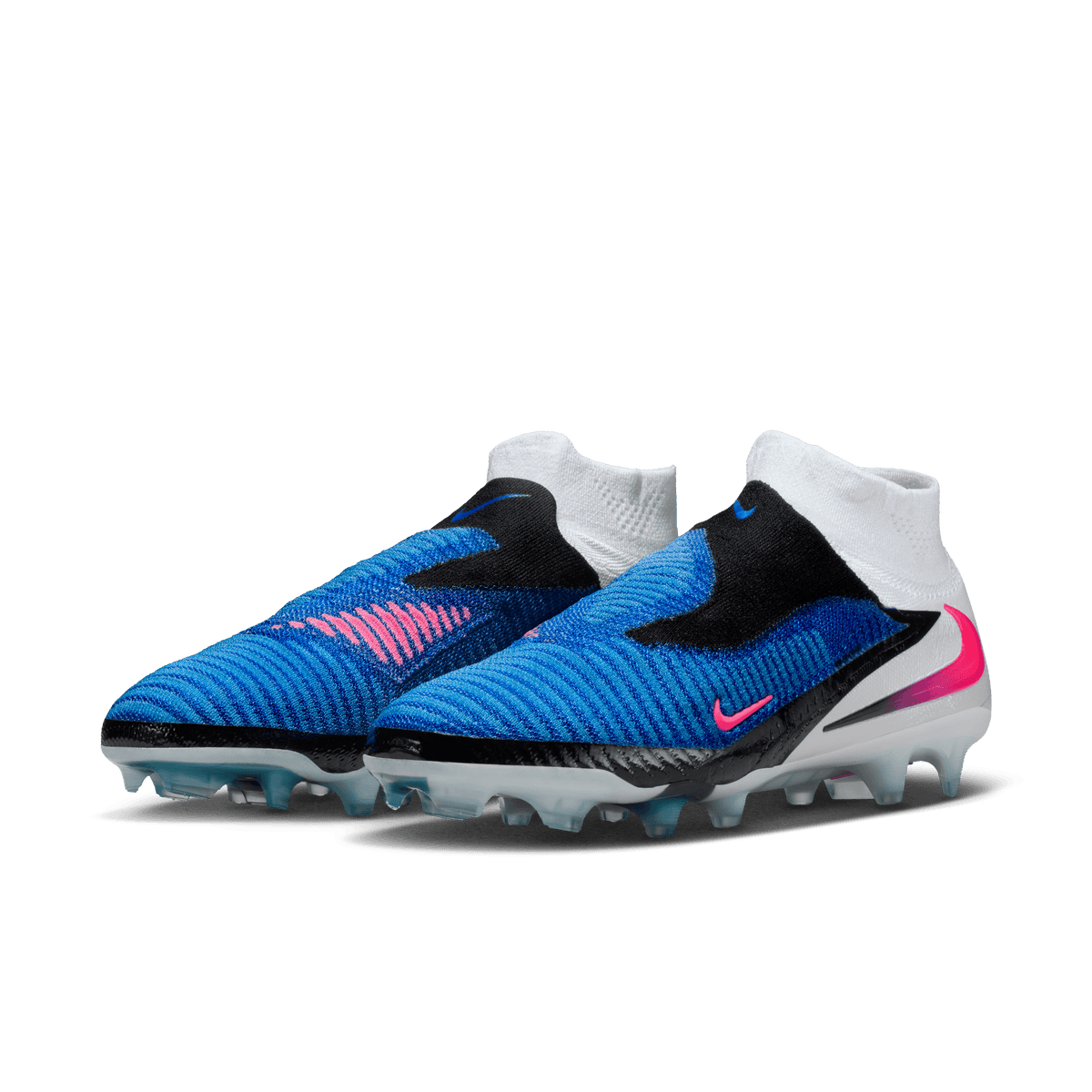 Nike Phantom 6 High Elite FG-Racer Blue/Pink Blast/White product image 8, provided for visual reference and product detail