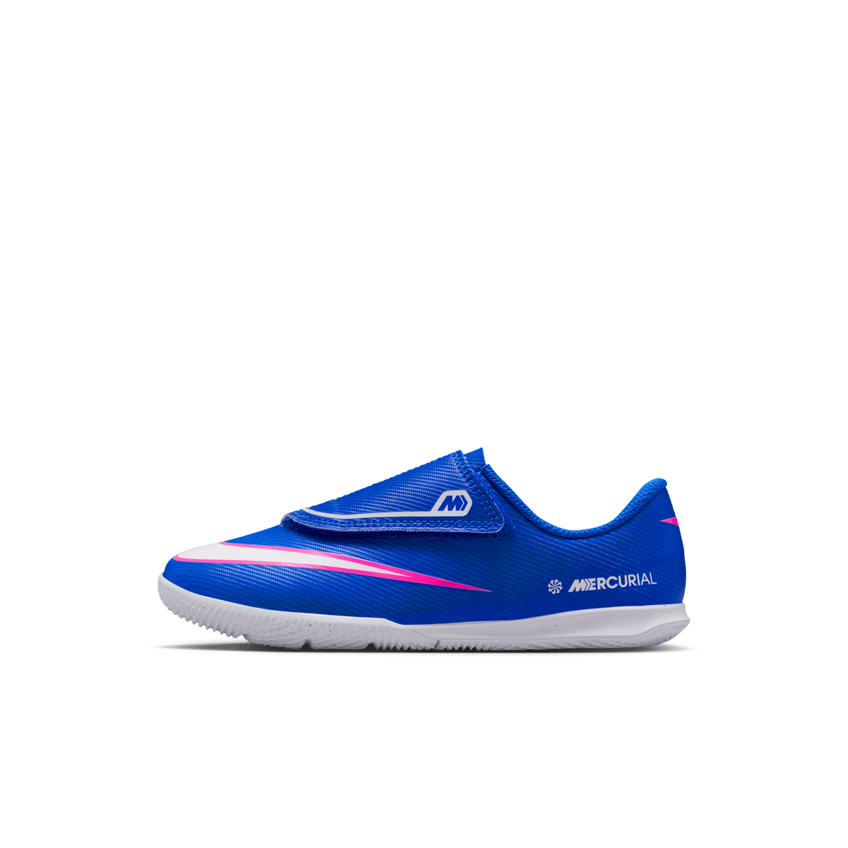 Nike Jr. Mercurial Vapor 16 Club Little Kids' IC Low-Top Soccer Shoes-Racer Blue/white product image 9, provided for visual
