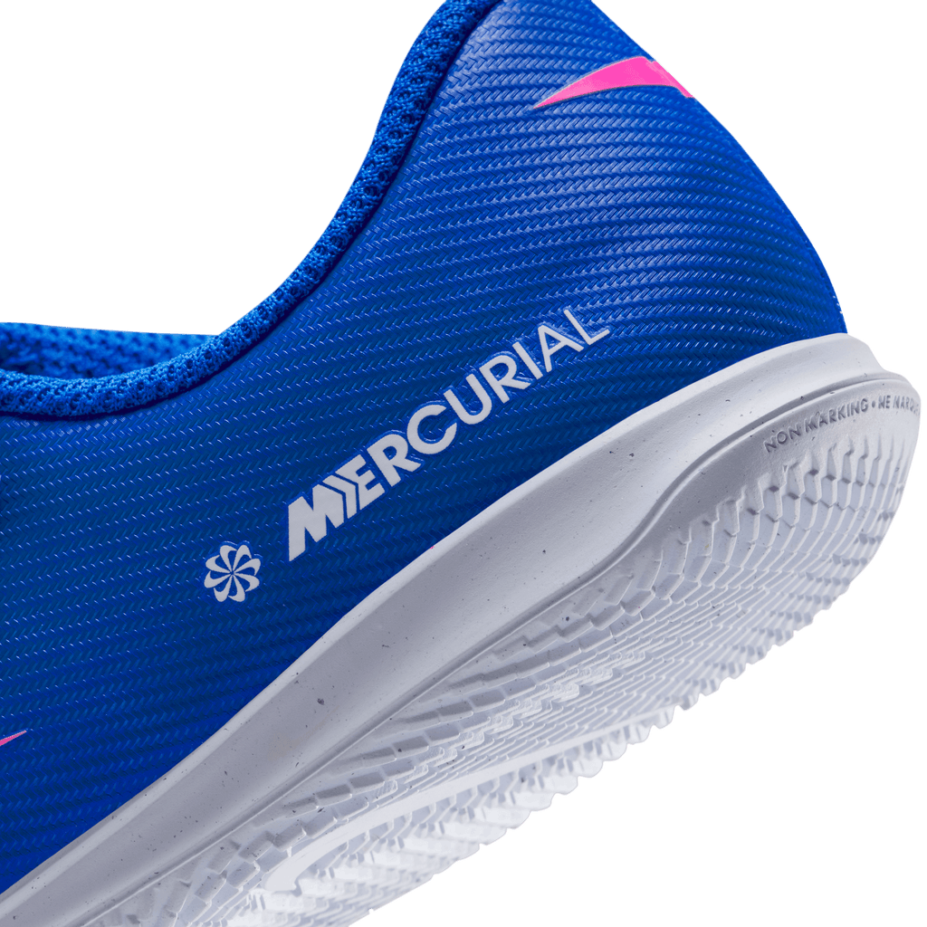 Nike Jr. Mercurial Vapor 16 Club Little Kids' IC Low-Top Soccer Shoes-Racer Blue/white product image 8, provided for visual