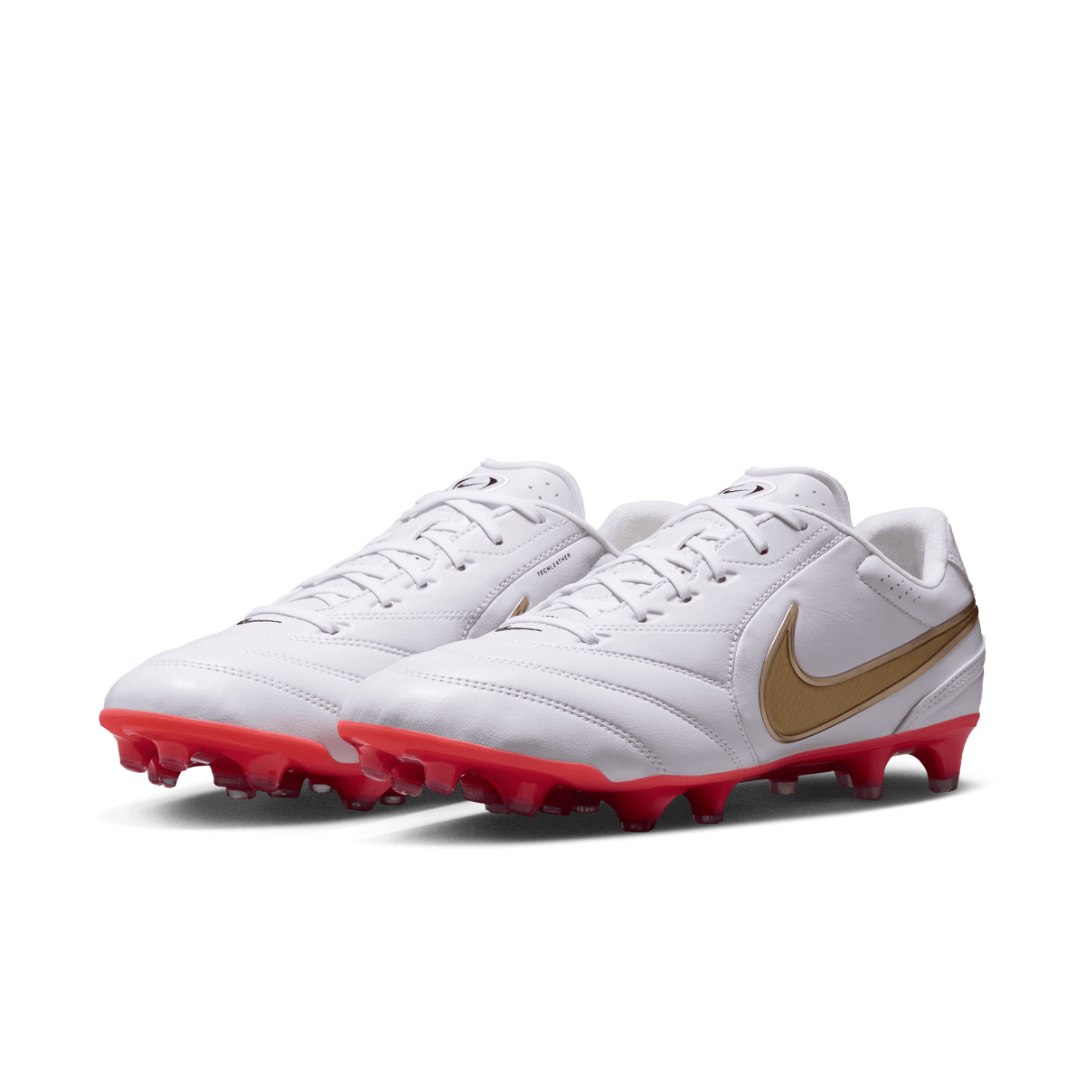 Nike Tiempo Ligera Pro FG - White/Blur-Bright Crimson product image 7, provided for visual reference and product detail