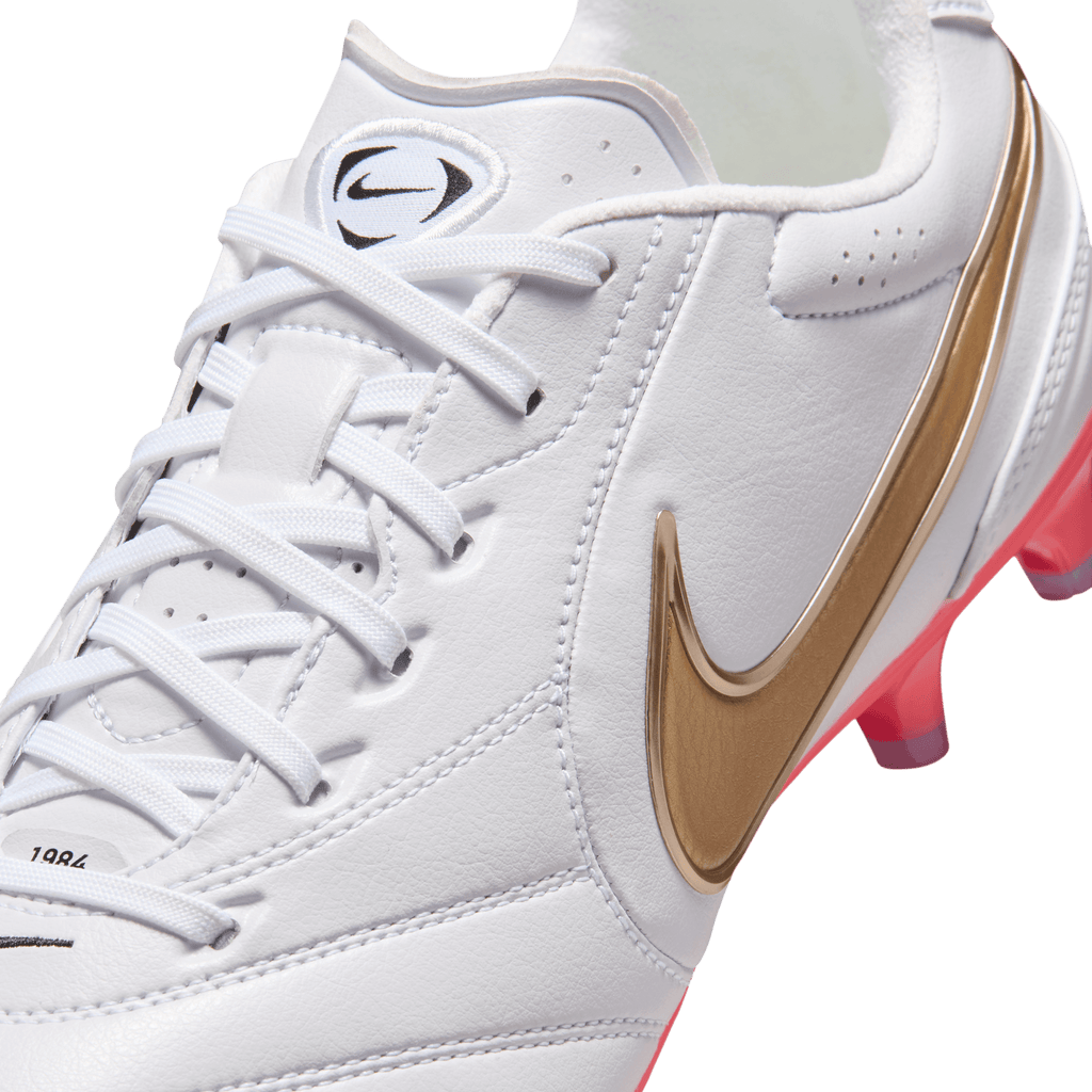 Nike Tiempo Ligera Pro FG - White/Blur-Bright Crimson product image 8, provided for visual reference and product detail