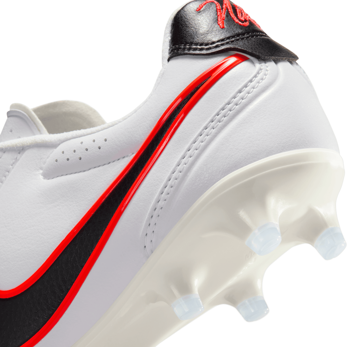 Nike Tiempo Ligera Pro FG-White/Black-Bright Crimson product image 9, provided for visual reference and product detail review