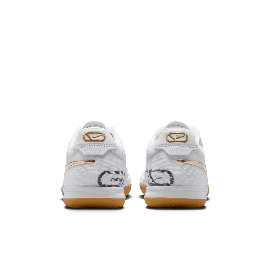 Nike Tiempo Reactgato Indoor/Court Low-Top Soccer Shoes - White/Metalic Gold product image 10, provided for visual reference