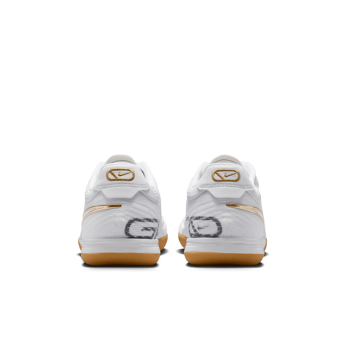 Nike Tiempo Reactgato Indoor/Court Low-Top Soccer Shoes - White/Metalic Gold product image 10, provided for visual reference