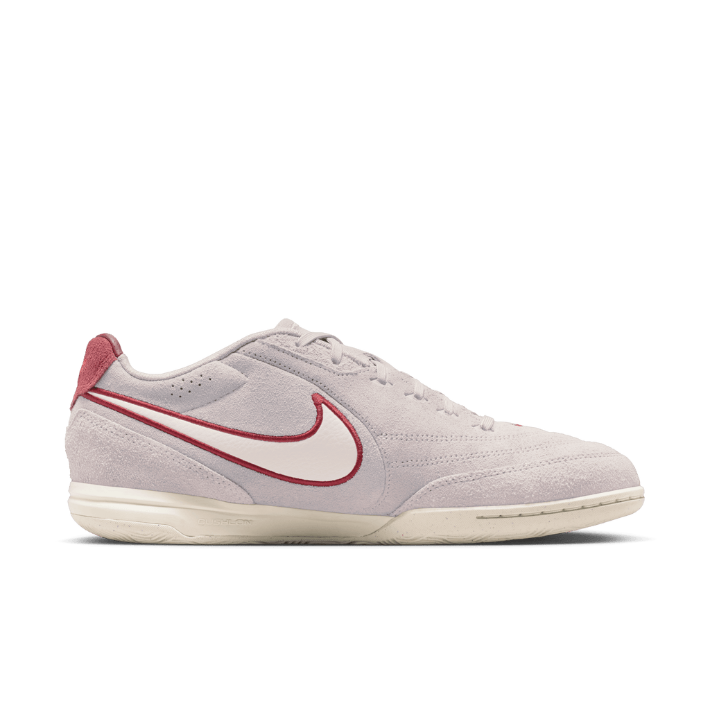 Nike Tiempo Streetgato PRM Indoor/Court Low-Top Soccer Shoes- Moon Particle/chalk-team Red product image 9, provided for