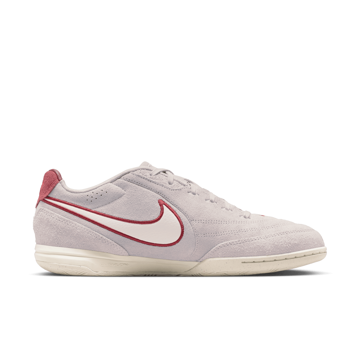 Nike Tiempo Streetgato PRM Indoor/Court Low-Top Soccer Shoes- Moon Particle/chalk-team Red product image 9, provided for