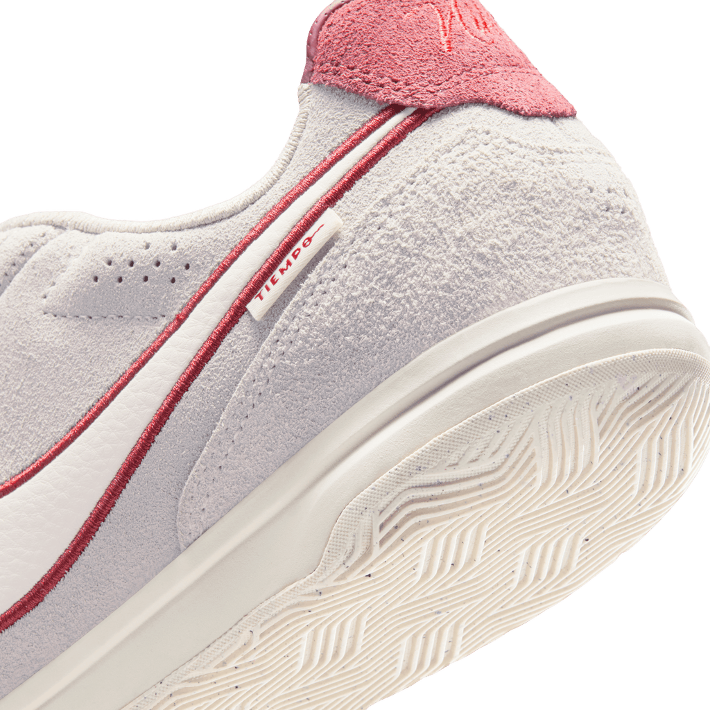 Nike Tiempo Streetgato PRM Indoor/Court Low-Top Soccer Shoes- Moon Particle/chalk-team Red product image 10, provided for