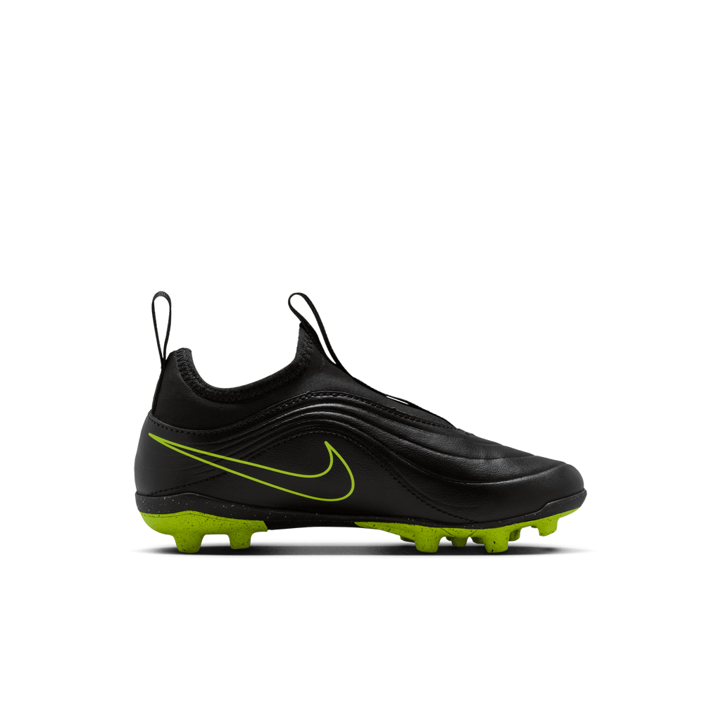 Nike Jr. Tiempo Maestro Club MG Low-Top Soccer Cleats- Black/Volt product image 11, provided for visual reference and