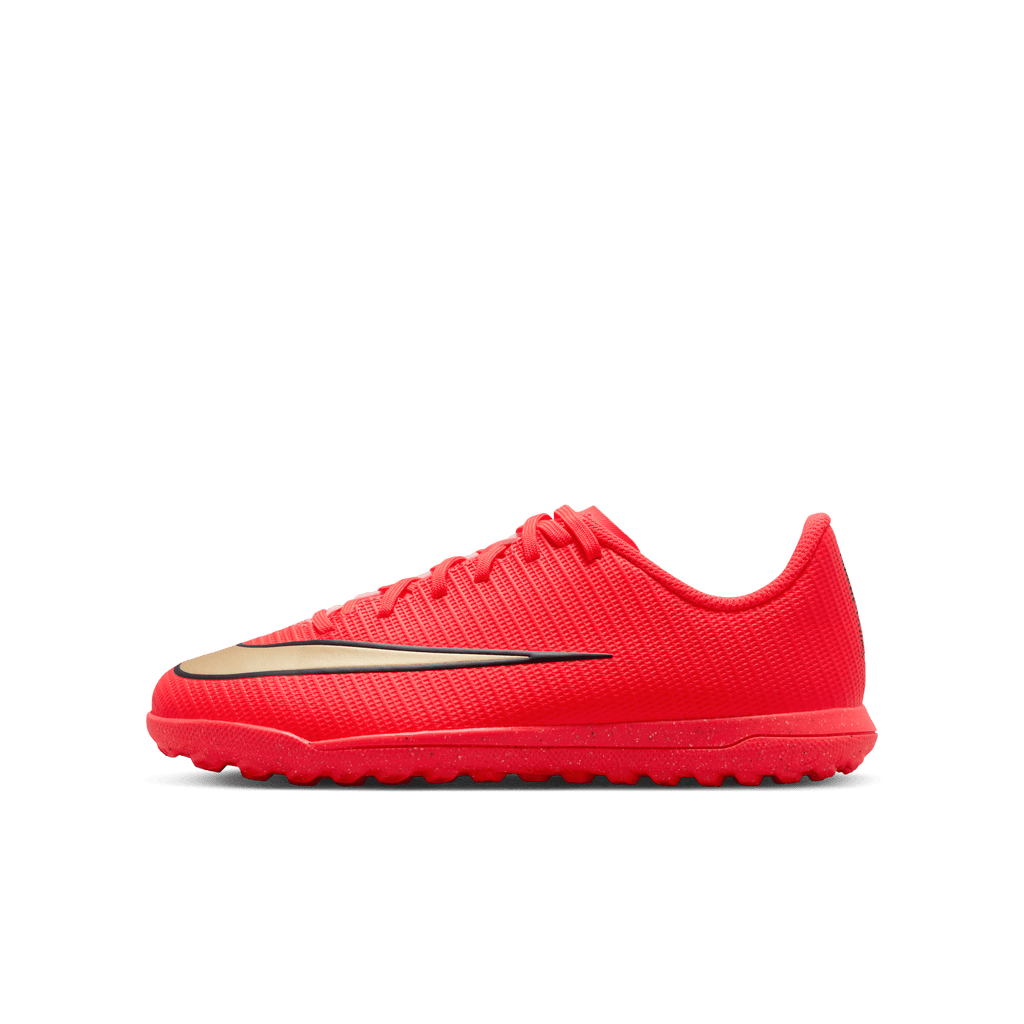 Nike Jr. Mercurial Vapor 17 Club Big Kids' Turf Low-Top Soccer Shoes- BRIGHT CRIMSON/BLUR product image 10, provided for