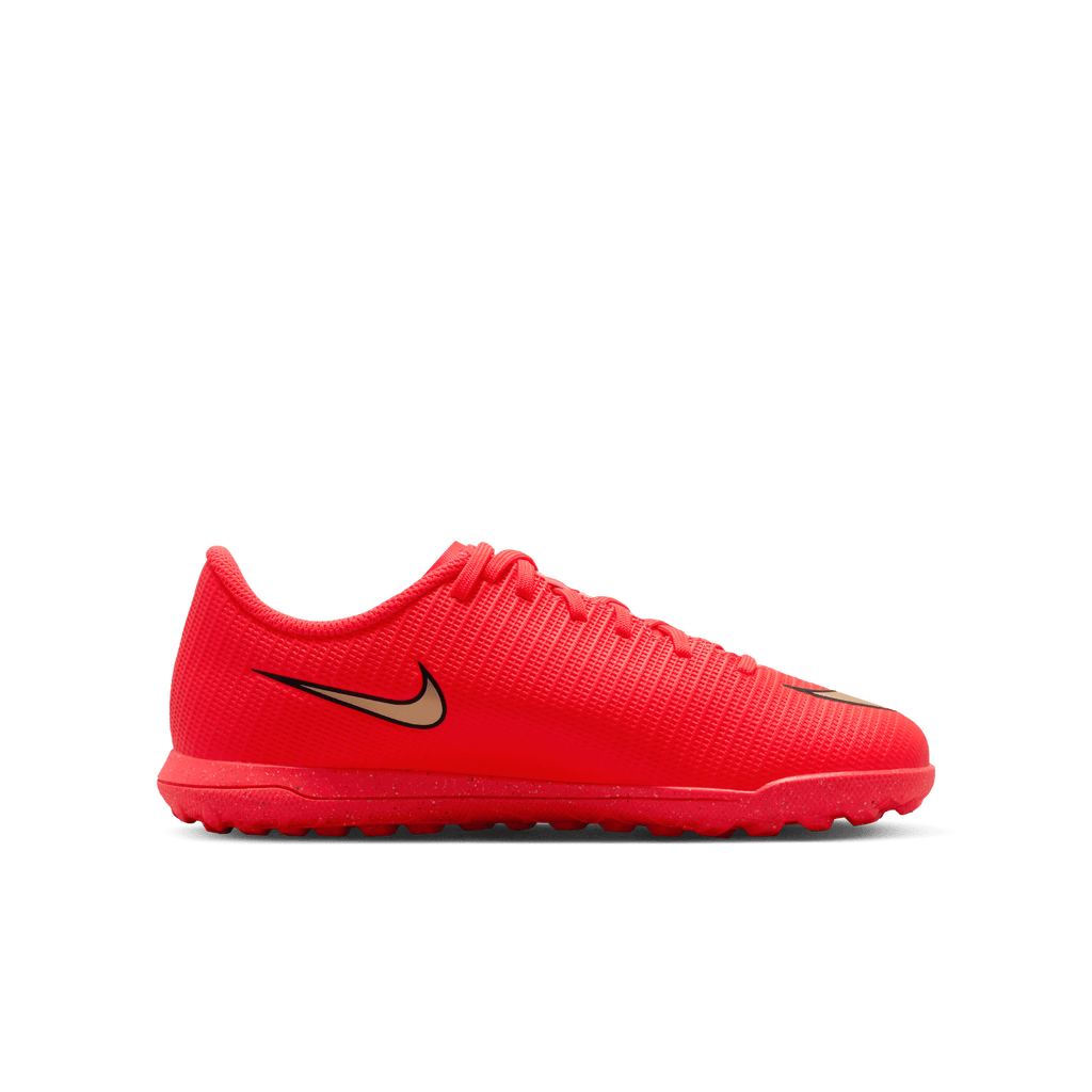 Nike Jr. Mercurial Vapor 17 Club Big Kids' Turf Low-Top Soccer Shoes- BRIGHT CRIMSON/BLUR product image 8, provided for