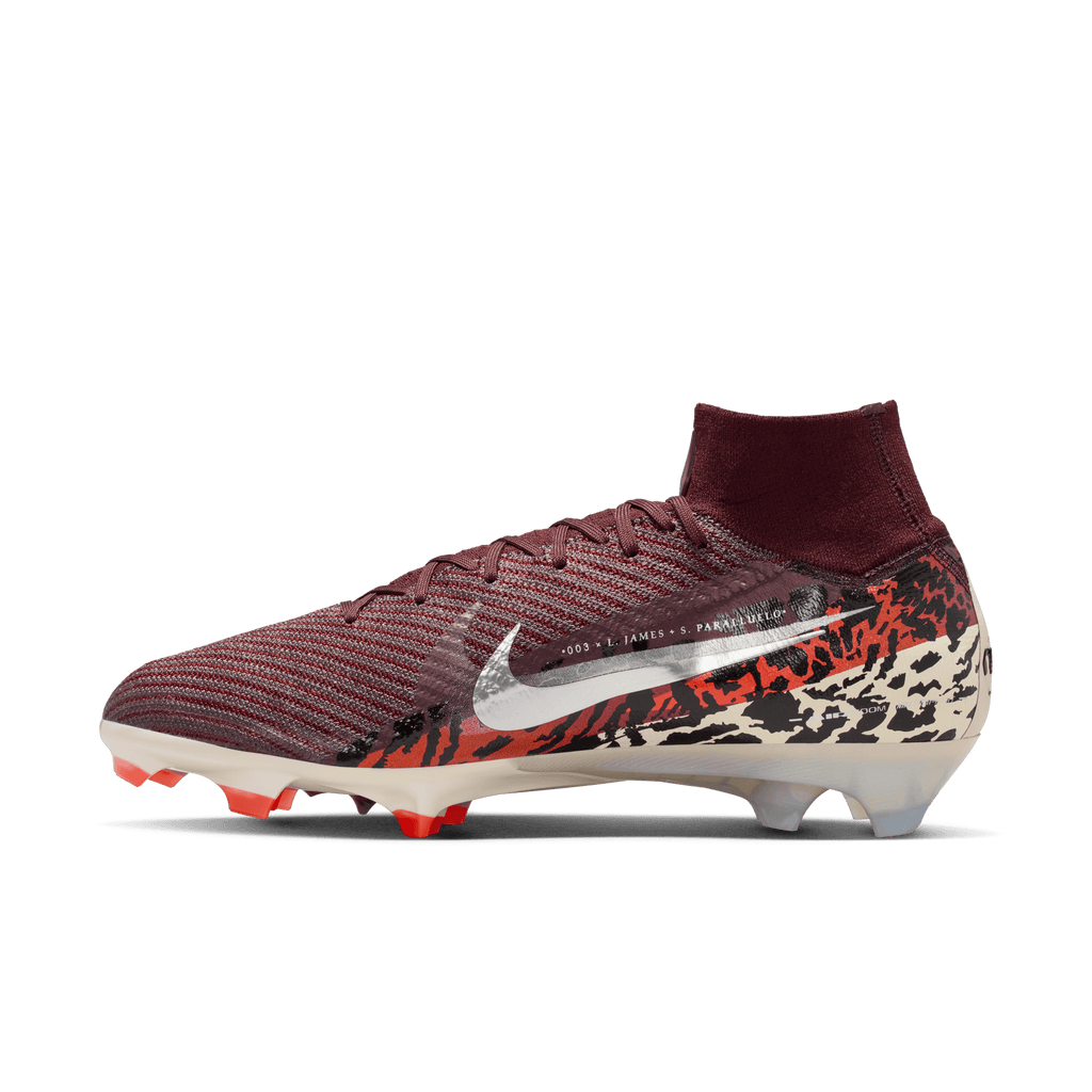Nike United Superfly 10 Elite FG-Burgundy Crush/metallic Silver product image 9, provided for visual reference and product