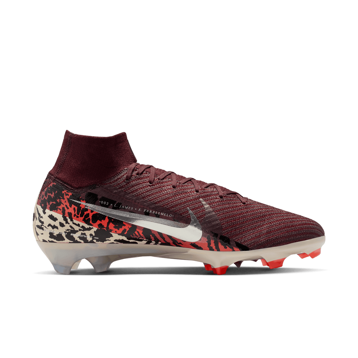Nike United Superfly 10 Elite FG-Burgundy Crush/metallic Silver product image 10, provided for visual reference and product