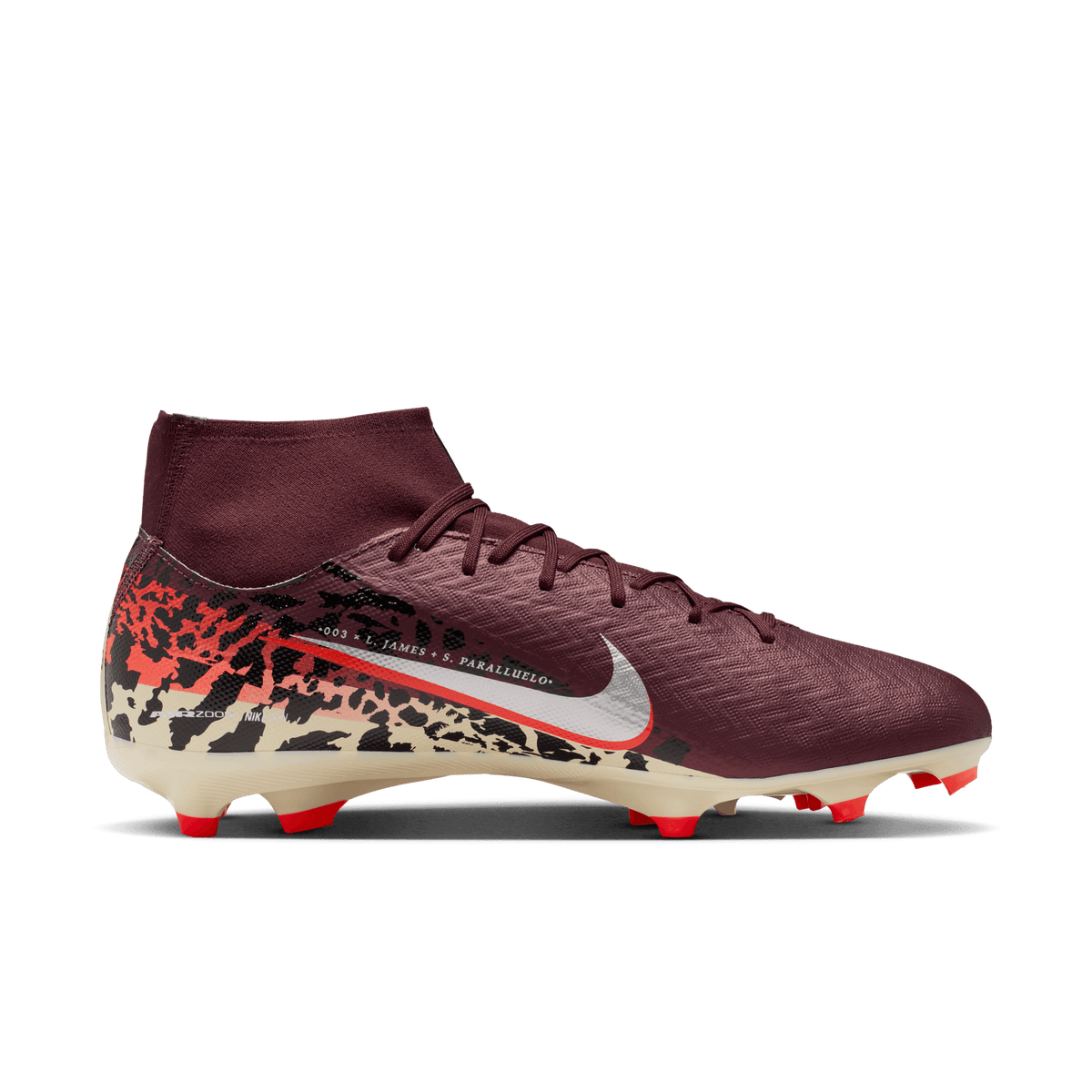 Nike United Mercurial Superfly 10 Academy-Burgundy /Red/Metallic Silver product image 11, provided for visual reference and