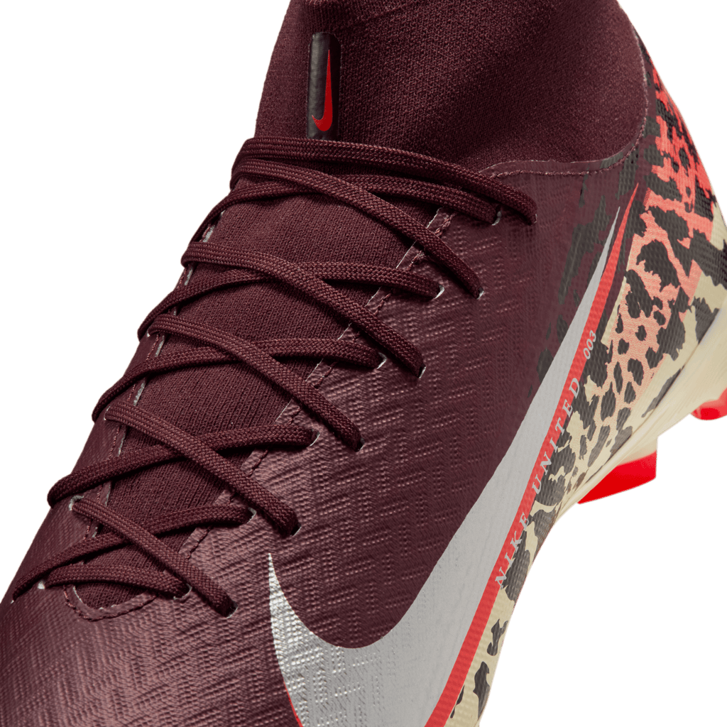 Nike United Mercurial Superfly 10 Academy-Burgundy /Red/Metallic Silver product image 8, provided for visual reference and