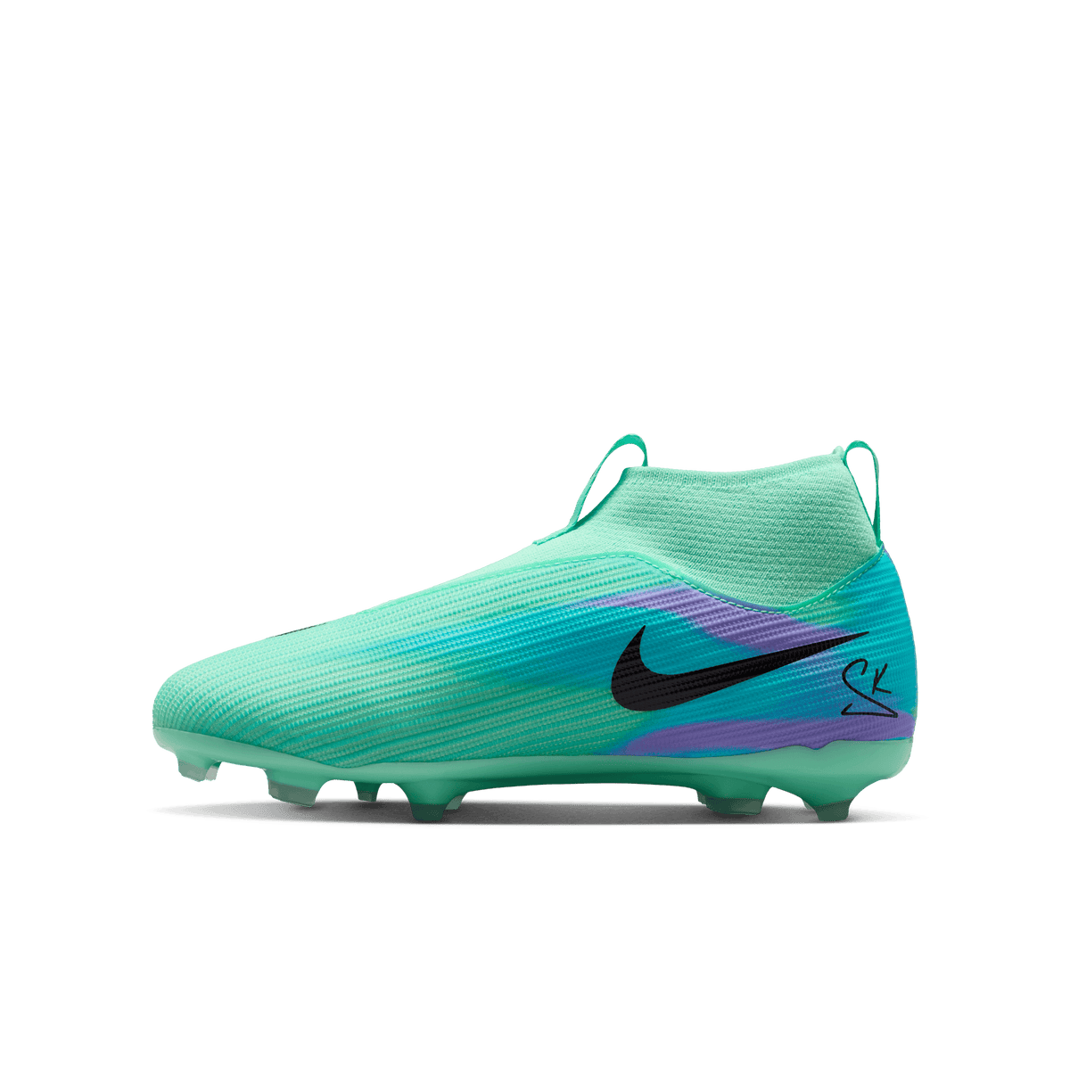 Nike United Jr. Mercurial Superfly 11 Academy "Sam Kerr" - GREEN GLOW/BLACK product image 5, provided for visual reference