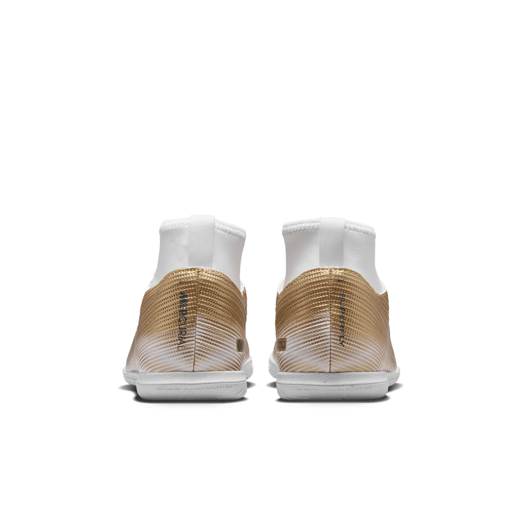 Nike Jr. Mercurial Superfly 11 Club "Kylian Mbappé" Indoor - METALLIC GOLD/GREEN GLOW product image 6, provided for visual