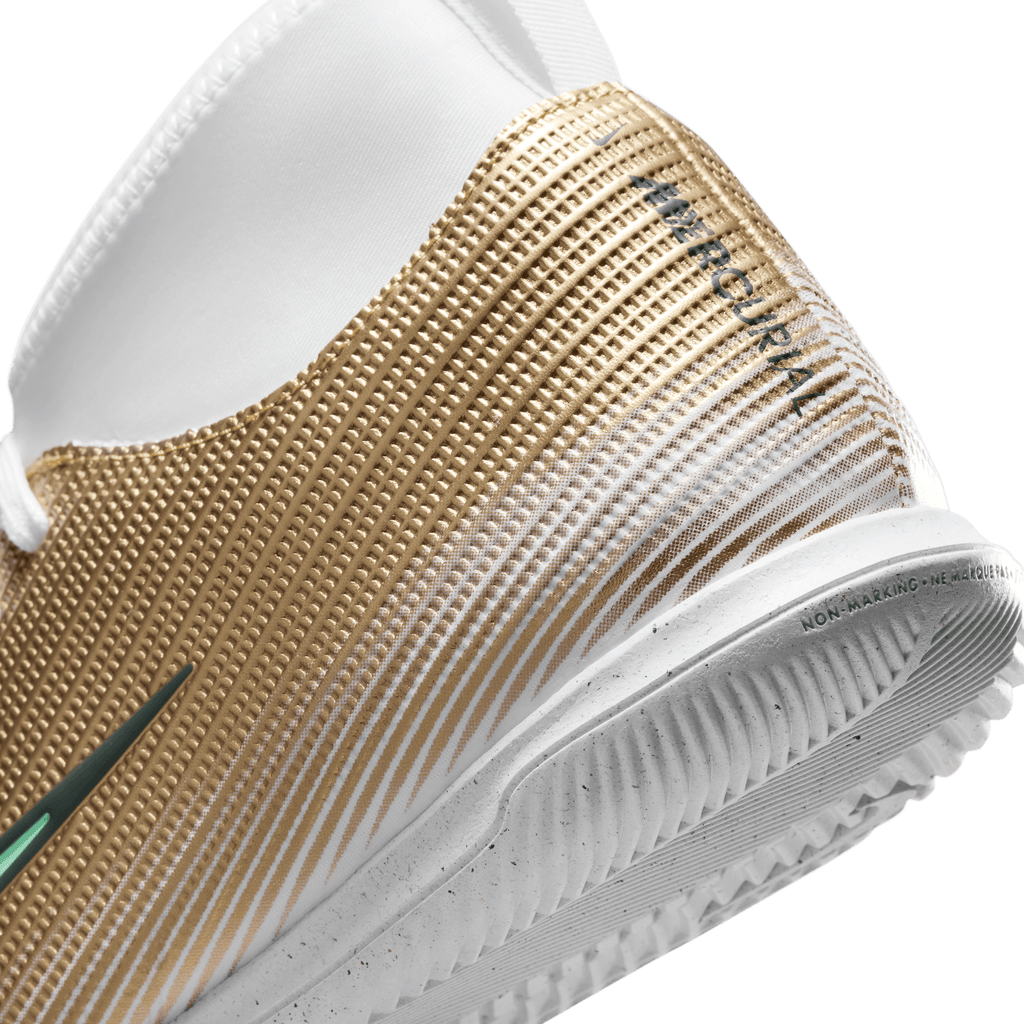 Nike Jr. Mercurial Superfly 11 Club "Kylian Mbappé" Indoor - METALLIC GOLD/GREEN GLOW product image 7, provided for visual