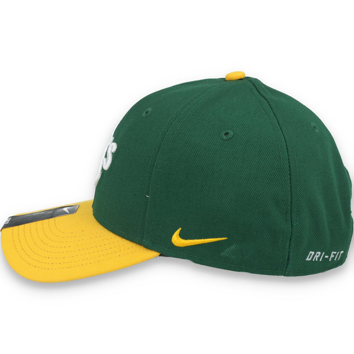 Nike Oakland Athletics Legacy91 Dri-FIT Adjustable Hat -Green/Yellow product image 4, provided for visual reference and