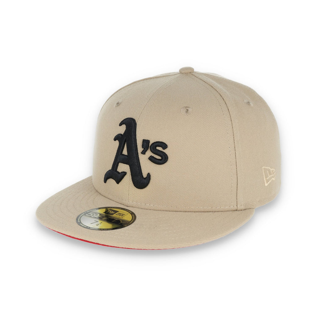 New Era Oakland Athletics 1987 All Star Patch 59FIFTY Fitted-Tan/Black product image 3, provided for visual reference and