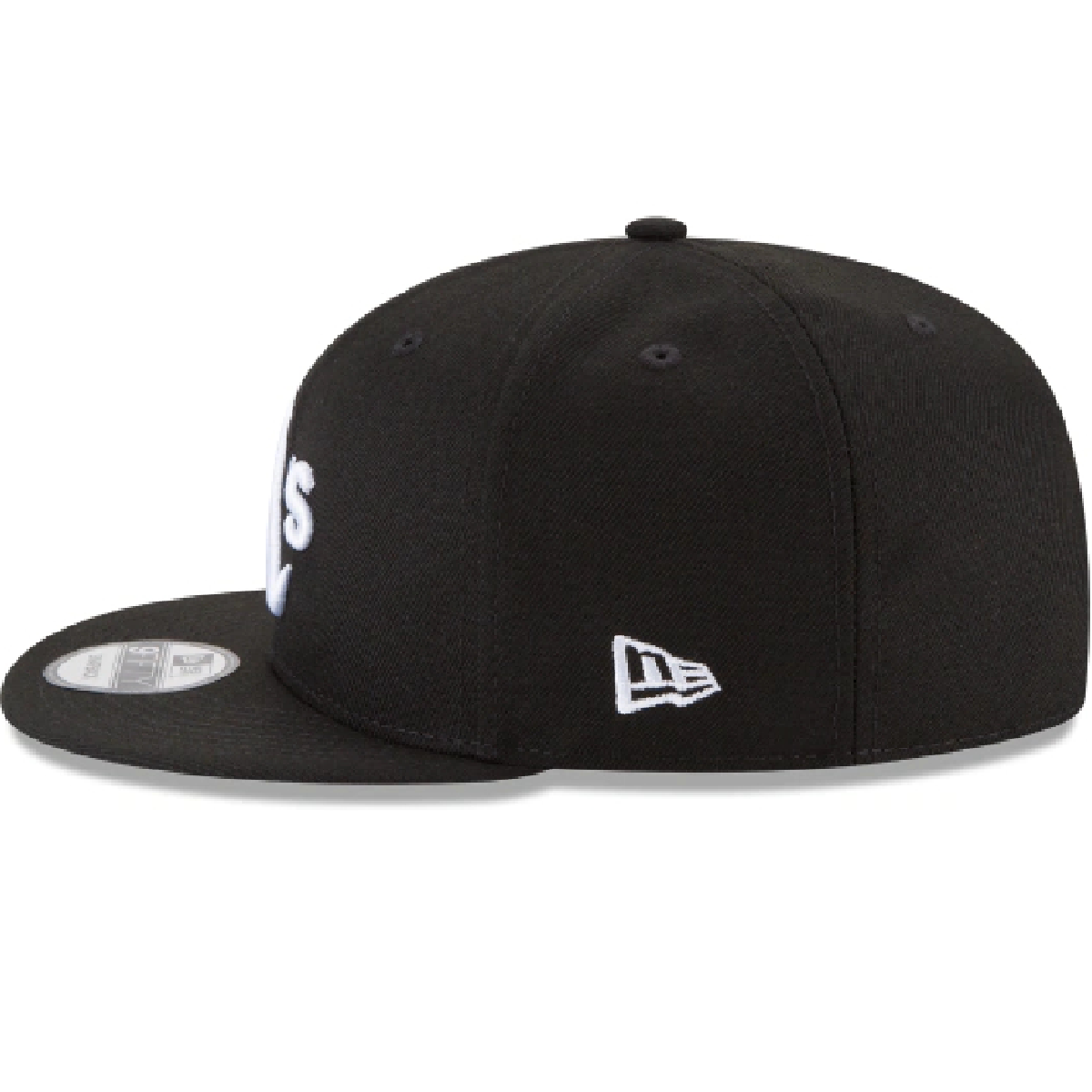 OAKLAND ATHLETICS NEW ERA BASIC COLLECTION Snapback 9FIFTY-BLACK AND WHITE product image 4, provided for visual reference