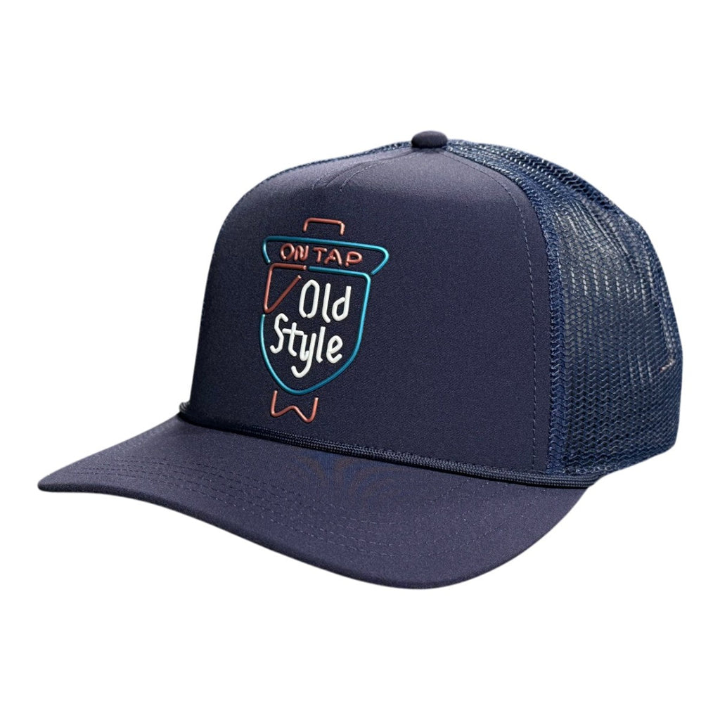 Old Style Navy Core Fremont Trucker Hat product image 3, provided for visual reference and product detail review