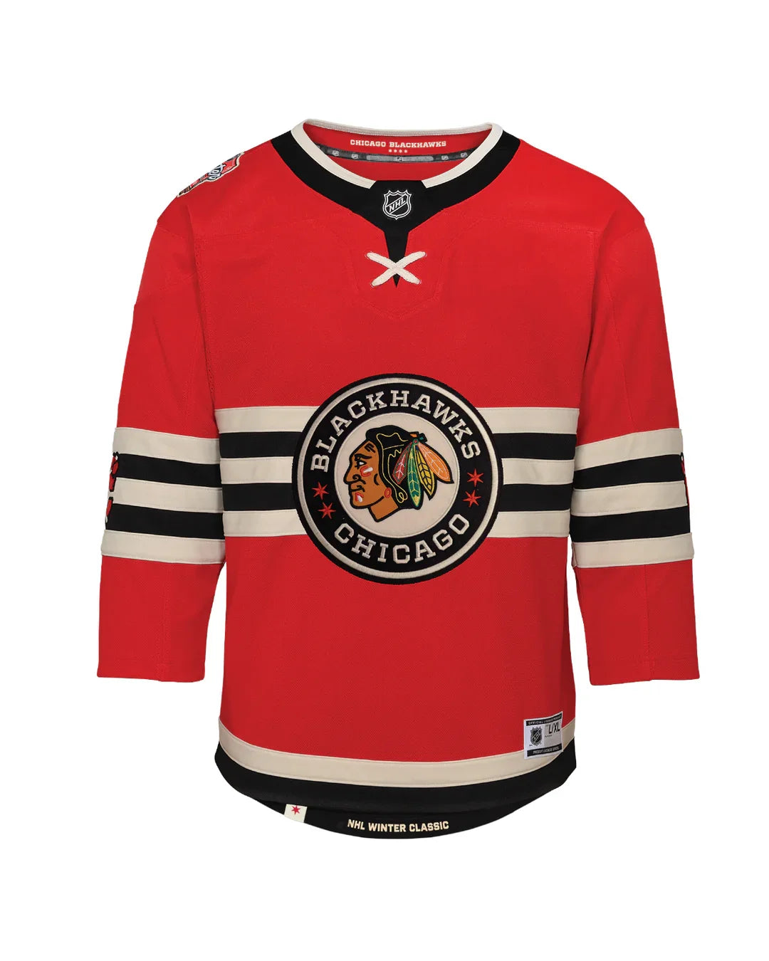 Youth Chicago Blackhawks Fanatics Winter Classic Jersey product image 2, provided for visual reference and product detail