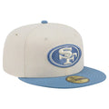 New Era San Francisco 49ers 2-Tone Color Pack 59FIFTY Fitted Hat - Cream/Baby Blue product image 1, provided for visual