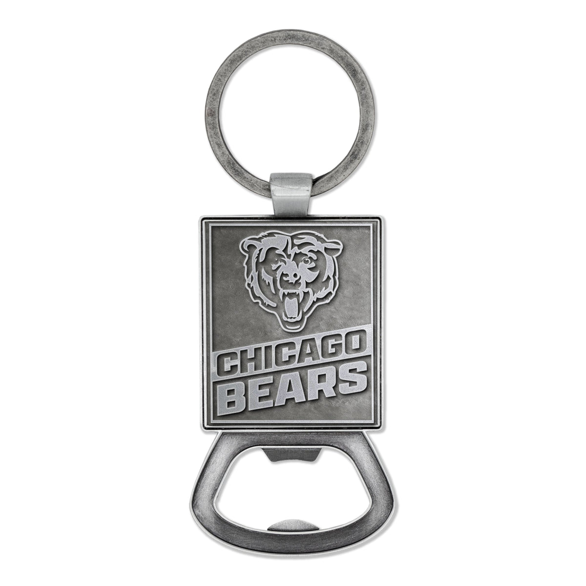 Chicago Bears Double Sided Pewter Metal Bottle Opener Keychain product image 1, provided for visual reference and product