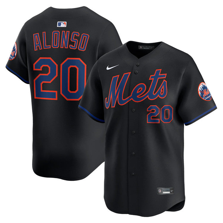 Pete Alonso New York Mets Alternate Limited Jersey - Black product image 1