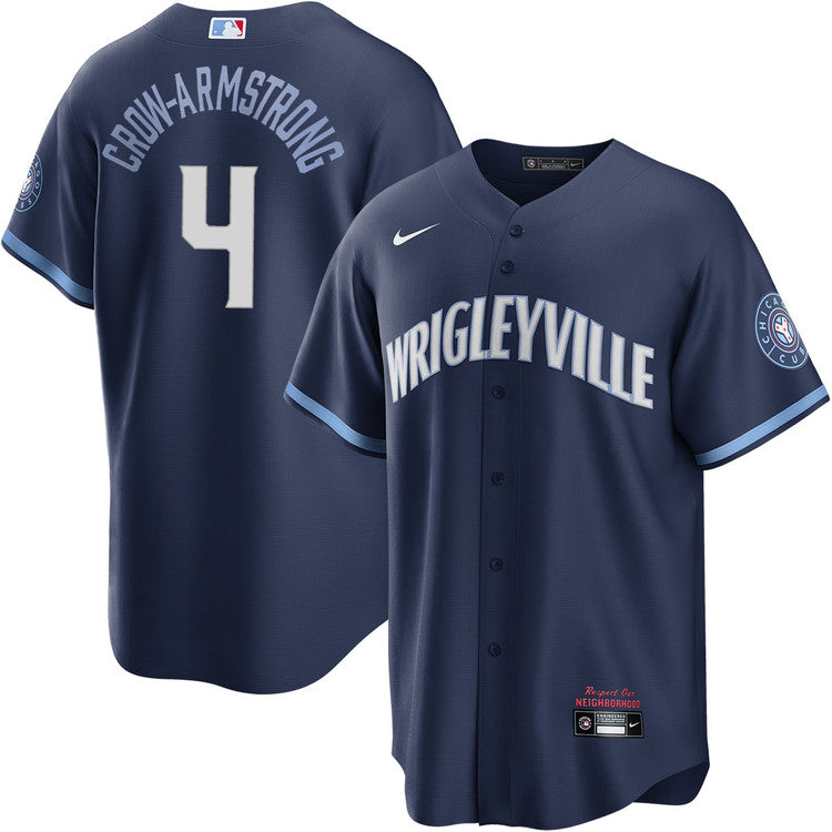 Pete Crow-Armstrong Chicago Cubs City Connect Jersey - Navy product image 1