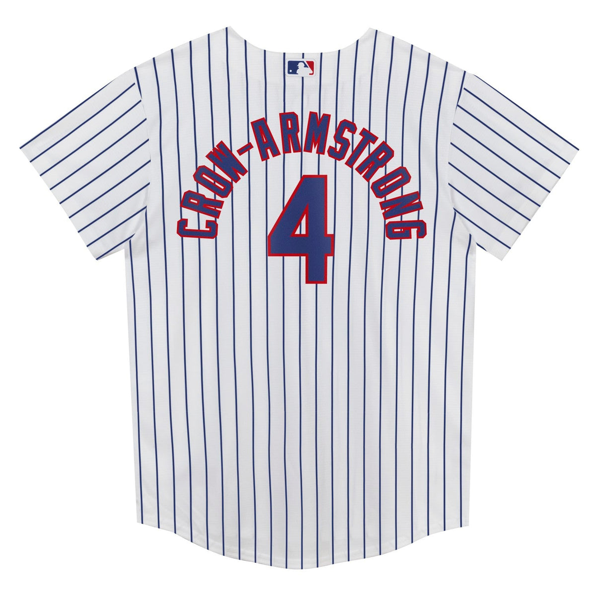 Pete Crow-Armstrong Chicago Cubs Nike Kids 4-7 Pinstripe Home Jersey product image 2, provided for visual reference and