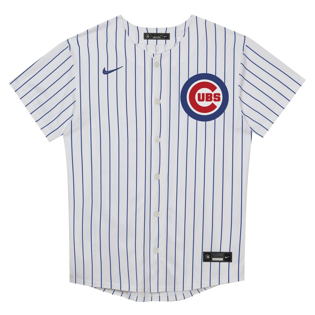 Pete Crow-Armstrong Chicago Cubs Nike Kids 4-7 Pinstripe Home Jersey product image 3, provided for visual reference and