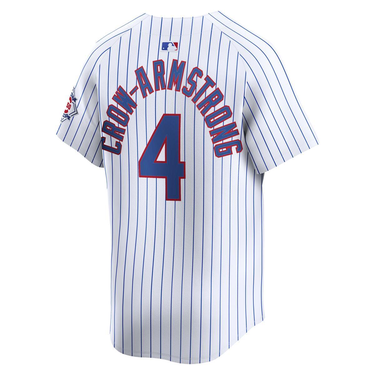 Pete Crow-Armstrong Chicago Cubs Nike Limited 150th Anniversary Home Pinstripe Jersey product image 2, provided for visual