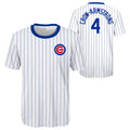 Pete Crow-Armstrong Chicago Cubs Pinstripe Sublimated Youth T-Shirt product image 1, provided for visual reference and
