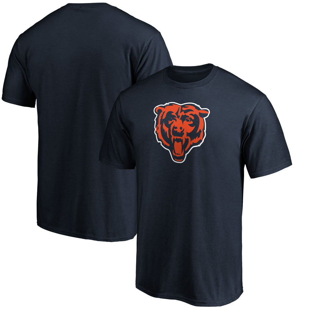Chicago Bears Navy Bear Head T-Shirt product image 2, provided for visual reference and product detail review