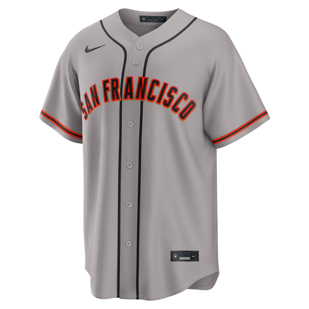 Nike Men San Francisco Giants Road Replica Team Jersey-Gray product image 1, provided for visual reference and product