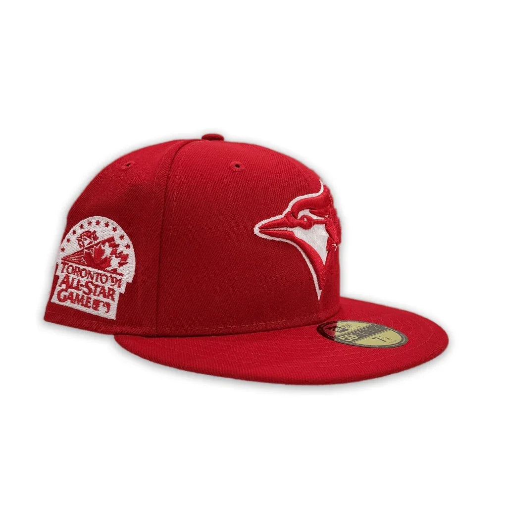 New Era Toronto Blue Jays All Star Game Side Patch Scarlet 59FIFTY Fitted product image 1, provided for visual reference and