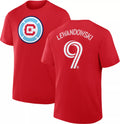 Robert Lewandowski #9 Chicago Fire Men T-Shirt product image 1, provided for visual reference and product detail review