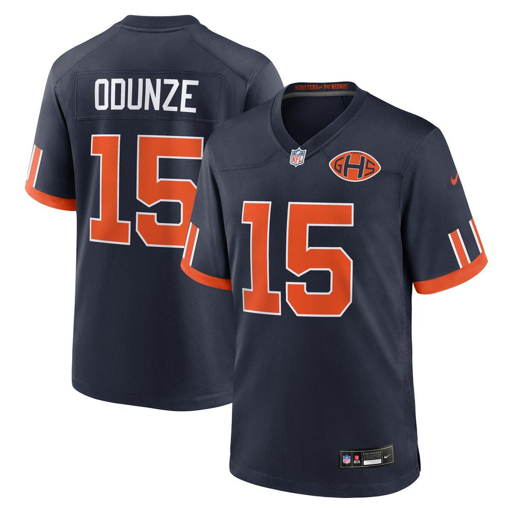 Rome Odunze #15 Chicago Bears Rivalry Nike Game Jersey product image 1, provided for visual reference and product detail