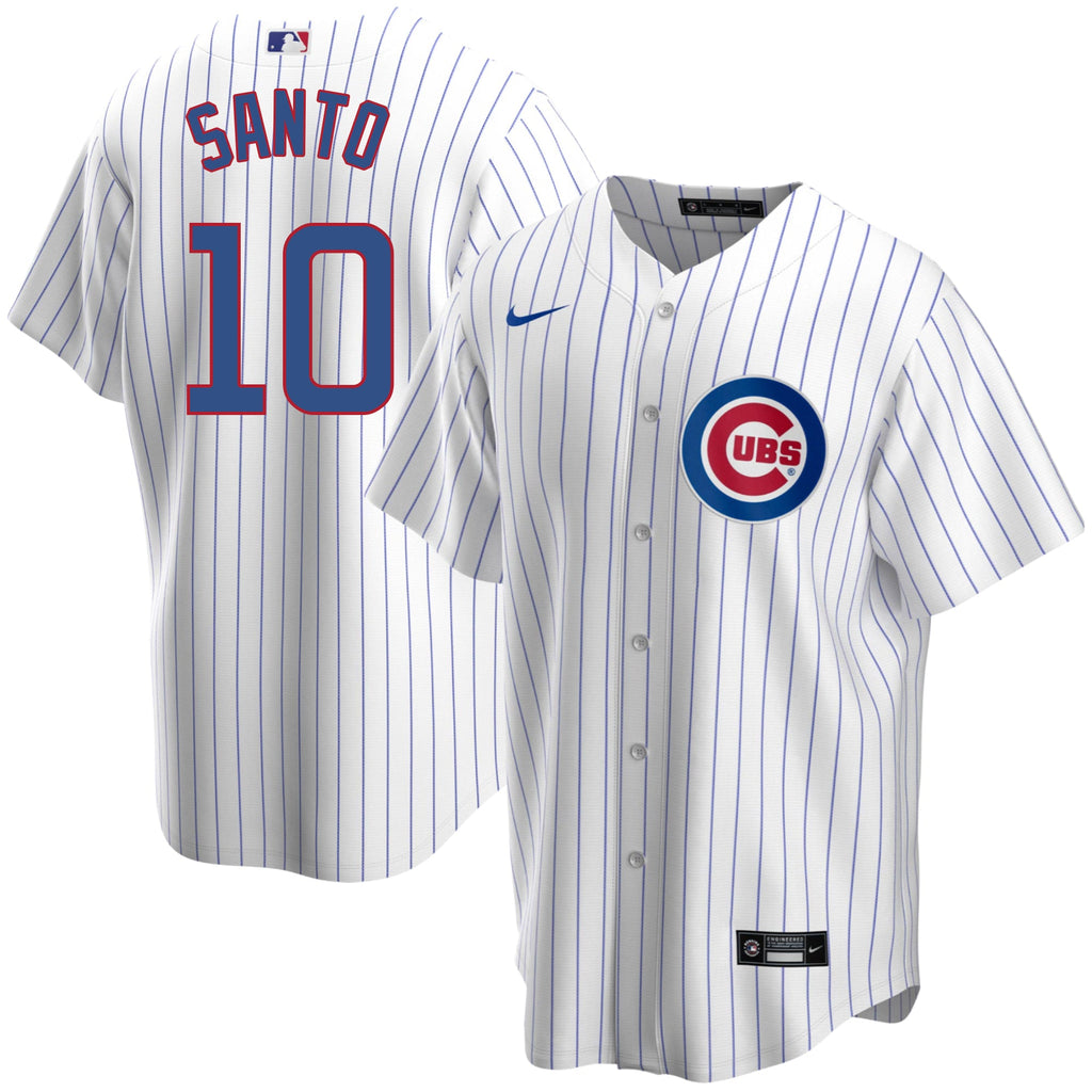 Ron Santo Chicago Cubs Home Pinstripe Men Replica Jersey product image 1, provided for visual reference and product detail
