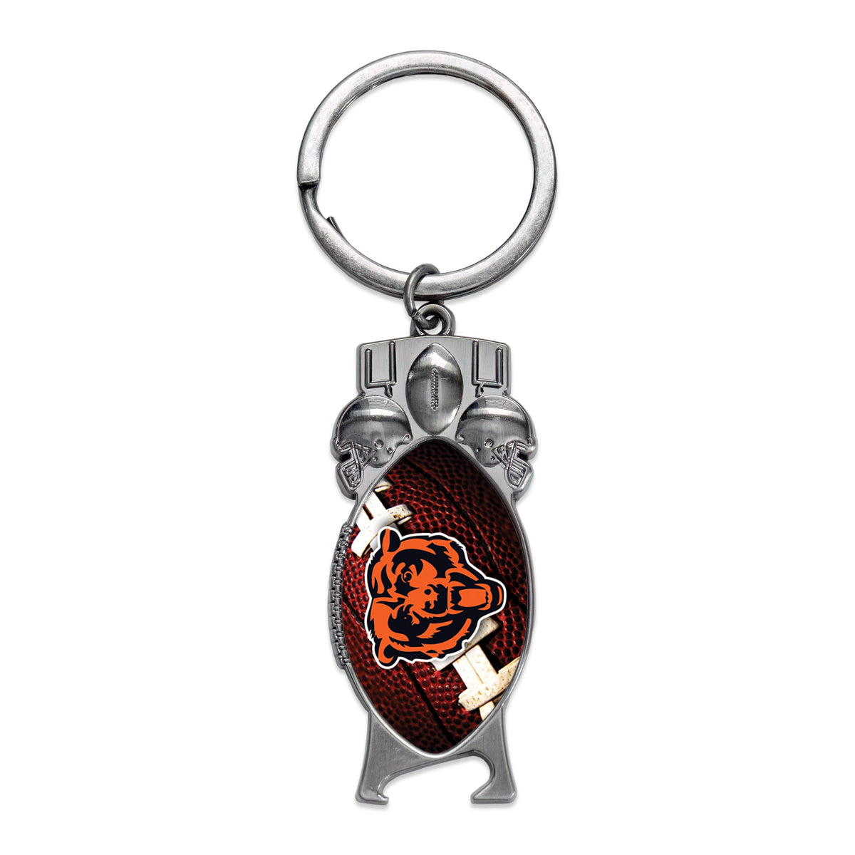 Chicago Bears Sculpted Bottle Opener Keychain product image 1, provided for visual reference and product detail review