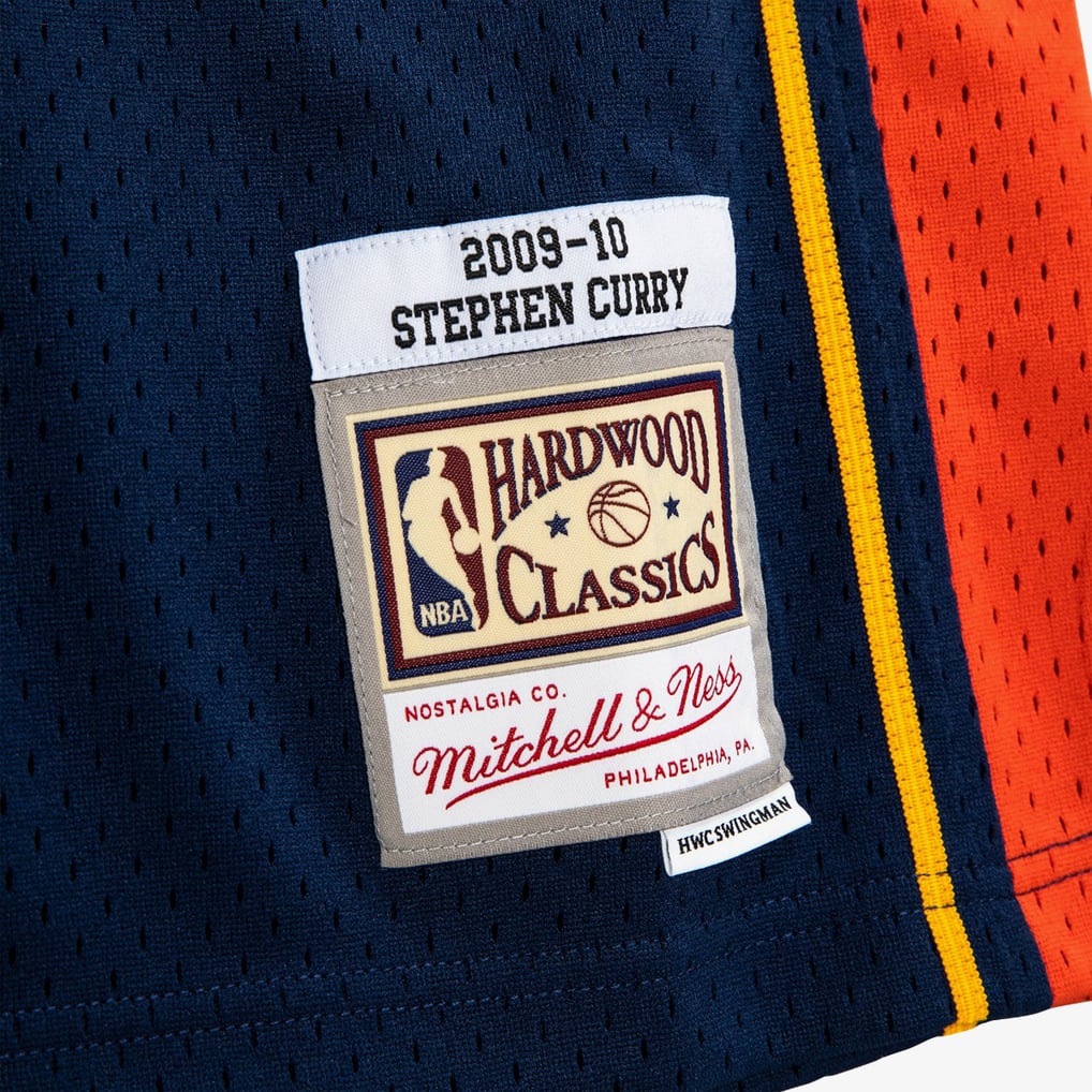 Mitchell & Ness Men Golden State Warriors Stephen Curry #30 Swingman Jersey - Navy product image 3, provided for visual