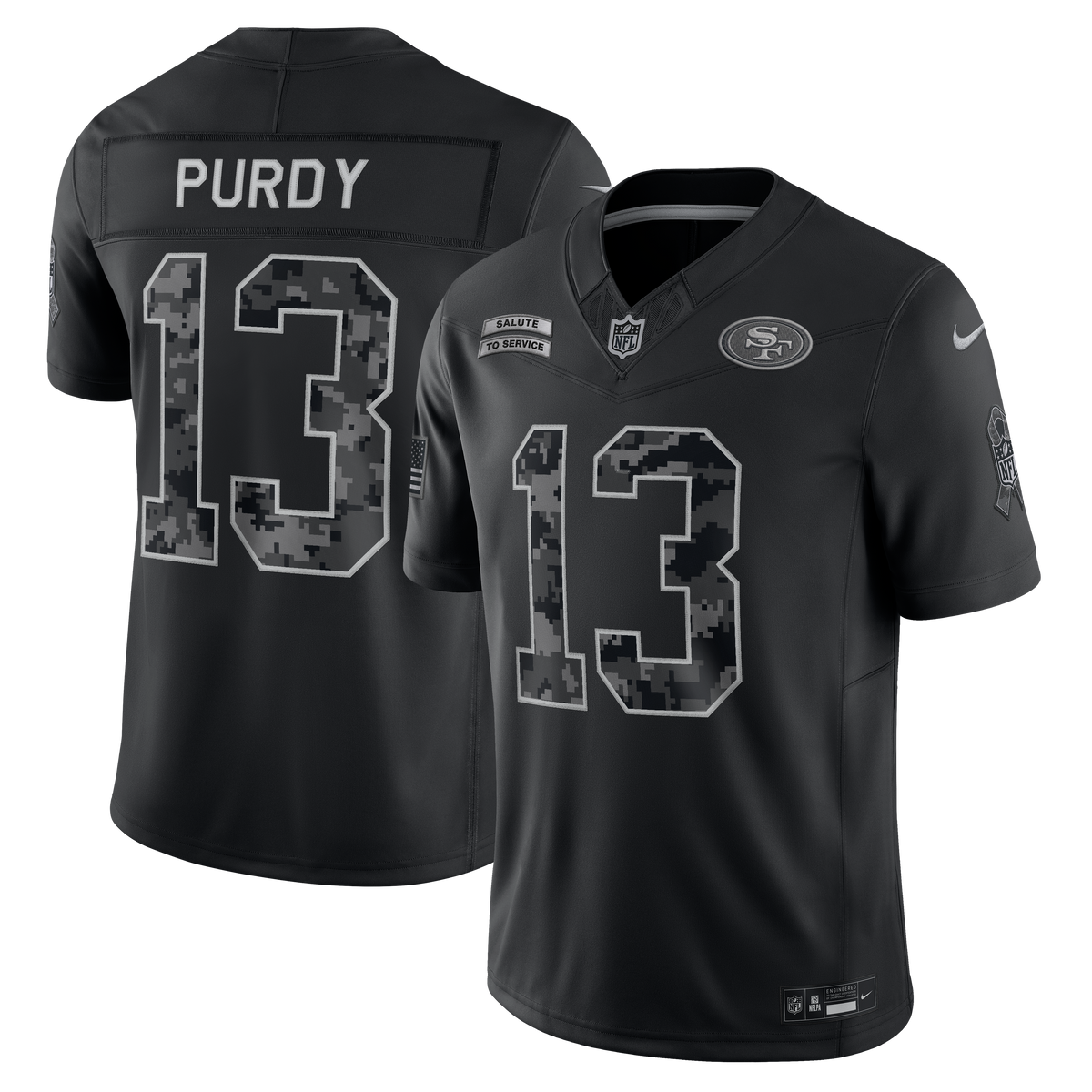 Nike San Francisco 49ers Brock Purdy 2026 Salute to Service Stitched Limited Jersey product image 2, provided for visual