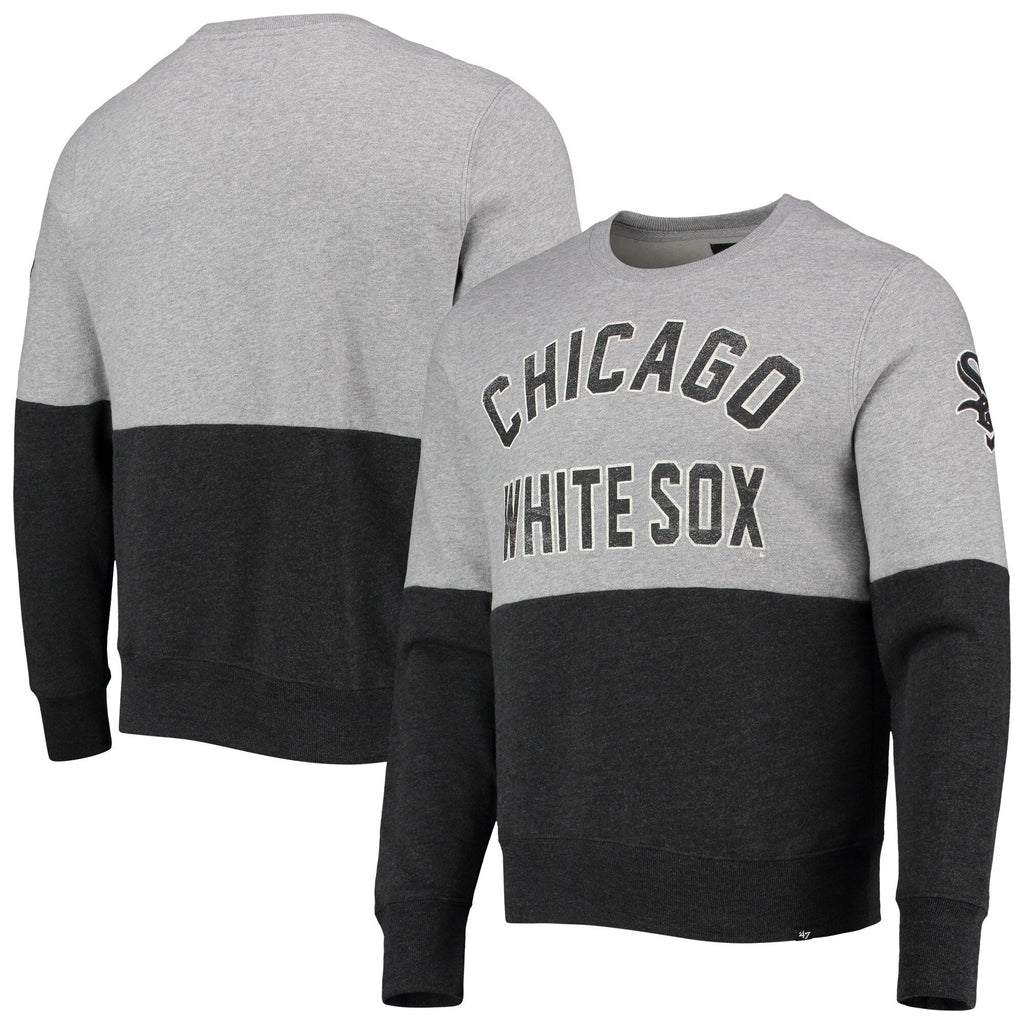 Chicago White Sox '47 Heathered Gray/Heathered Black Two-Toned Men Pullover Sweatshirt product image 1, provided for visual